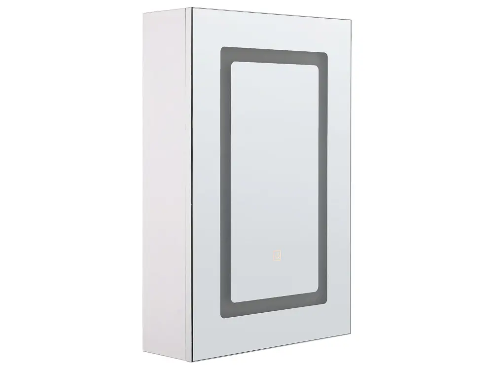 Bathroom Wall Mounted Mirror Cabinet LED White 40 x 60 cm CONDOR
