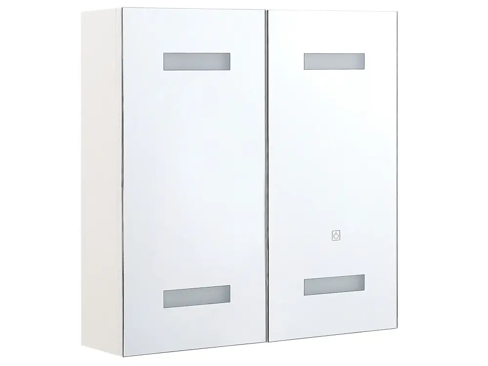 Bathroom Wall Mounted Mirror Cabinet LED 60 x 60 cm TALAGAPA