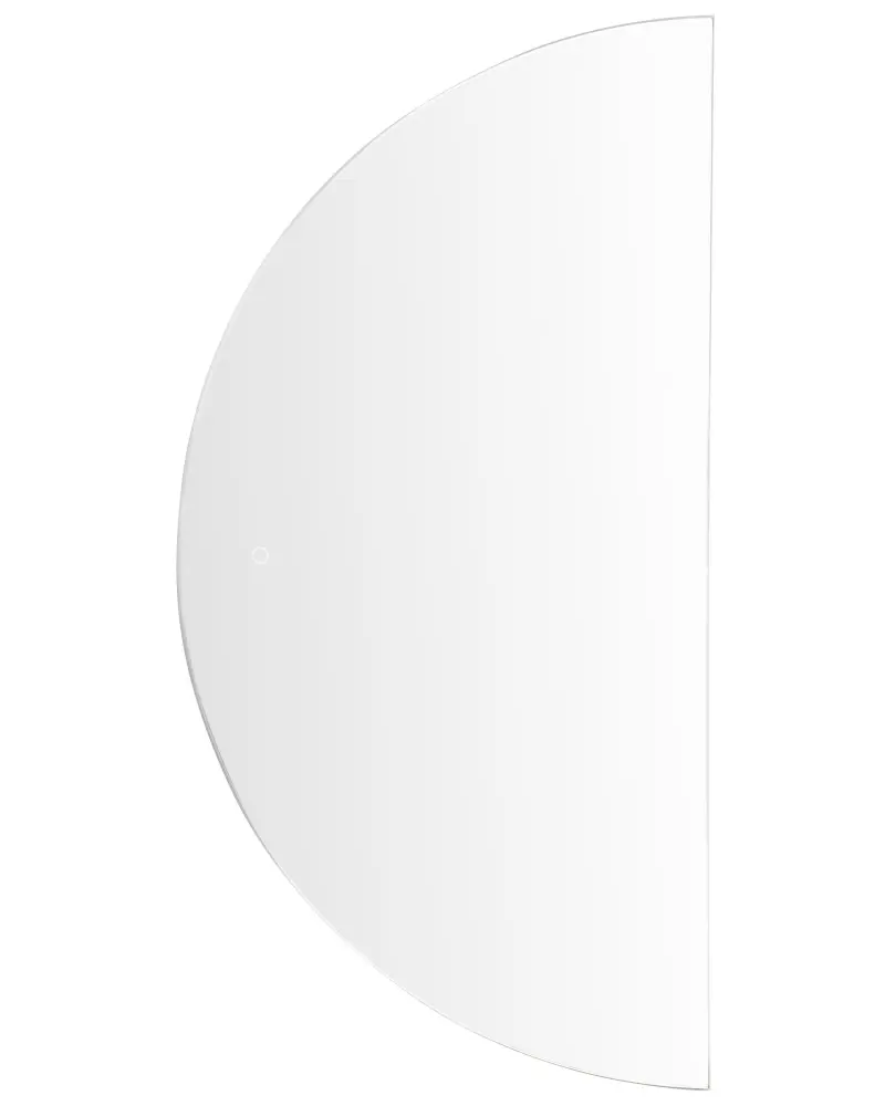 Half-Round LED Wall Mirror 60 x 120 cm Silver LOUE