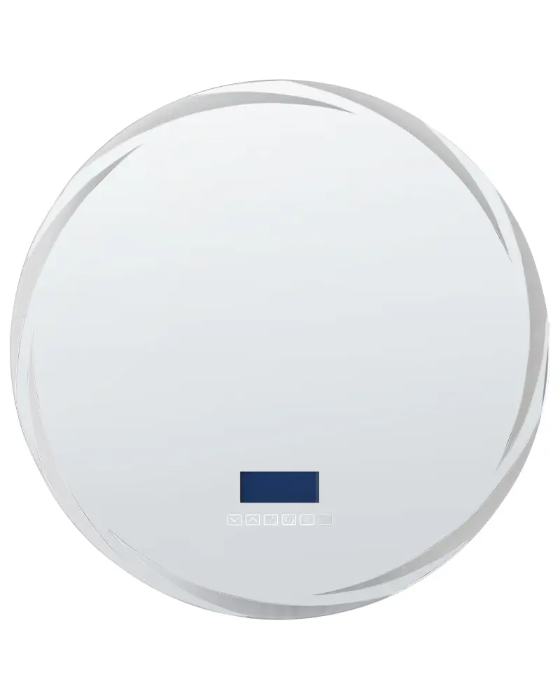 LED Wall Mirror Bluetooth Speaker ⌀ 60 cm Silver TANAY