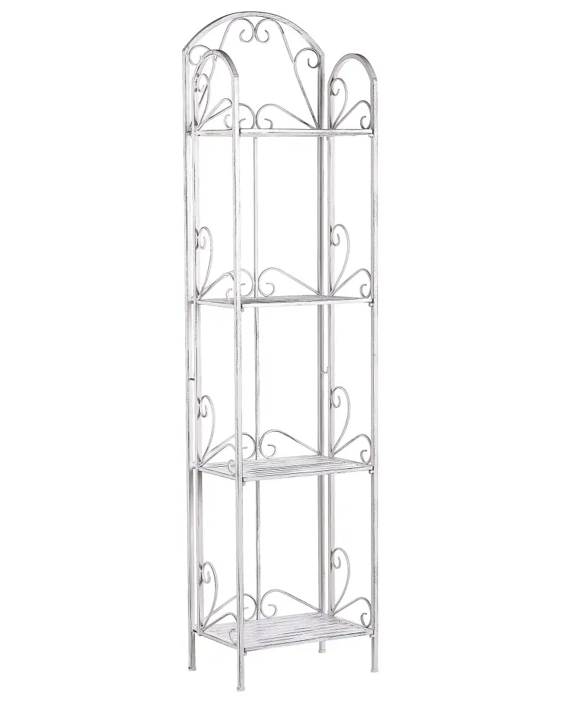 4 Tier Metal Bathroom Shelves White VALDIVIA