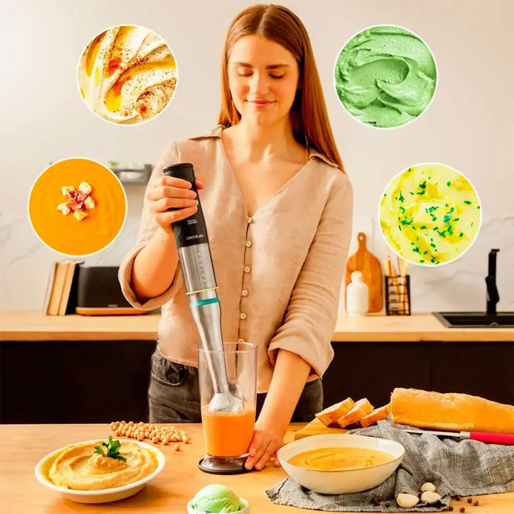 Batidora de mano Cecotec Katana 15 Jar 1500W tecnologí PerreoMove con vaso