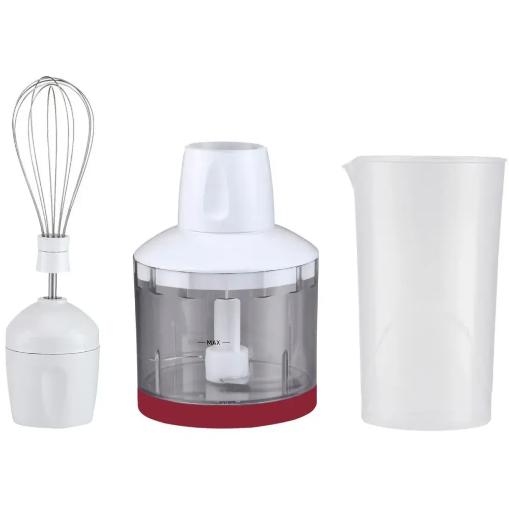 Batidora de mano Thulos TH-BM515 500W con accesorios blanco/rojo
