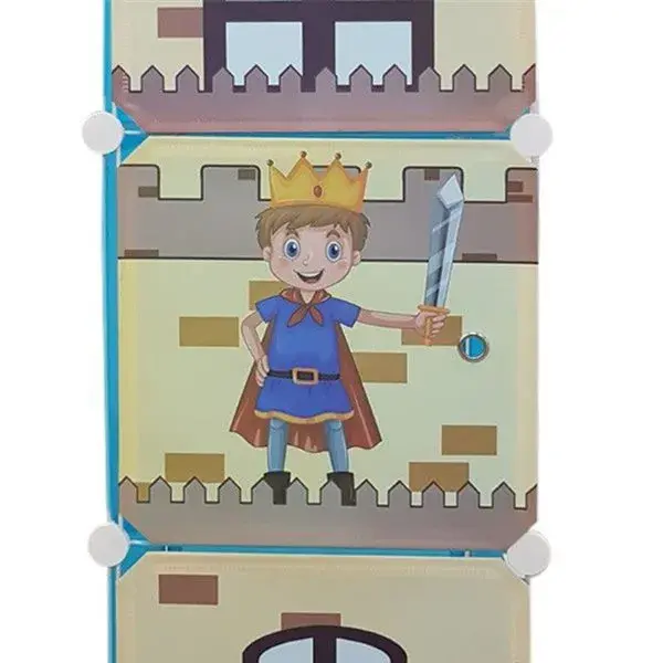 Armario auxiliar infantil Bayi 3 módulos 110x37x37 cm Fácil de Limpiar