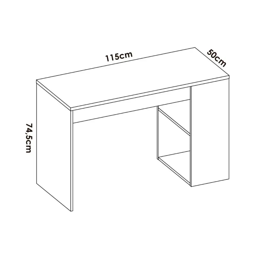 Conjunto de dormitorio Bito Pack cabecero + mesita + escritorio blanco | Espacioso | Organizado