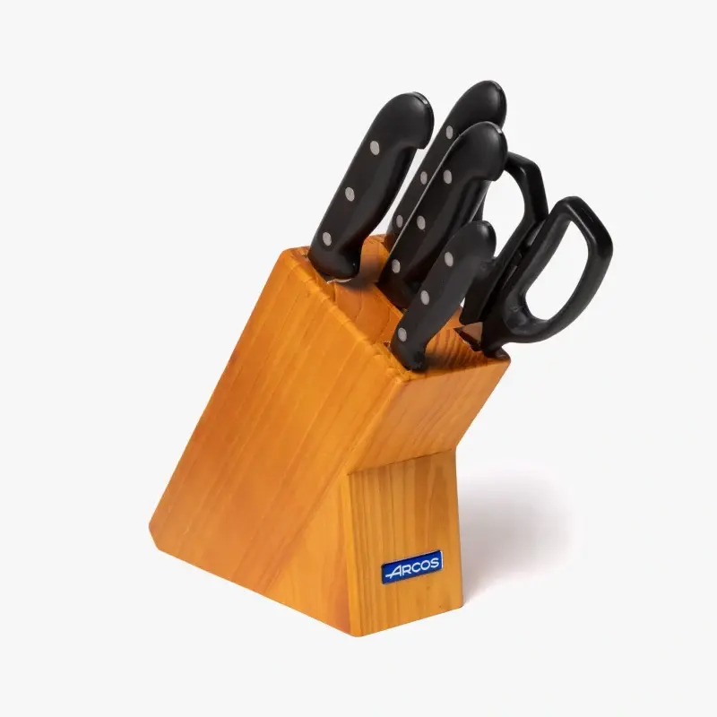 4 pcs. Maitre Series Knives Set + Scissors + Block para Carnicerí