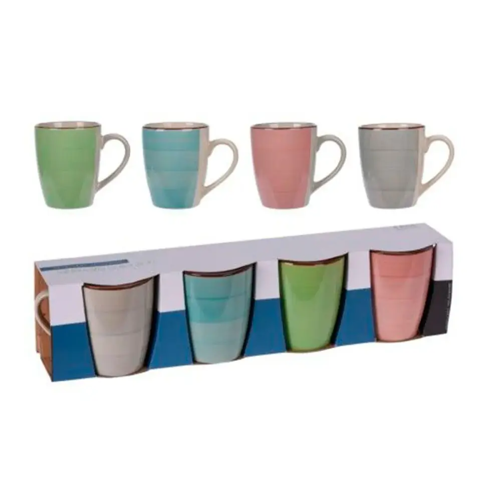 Prensa Francesa Pack de 4 tazas de café y té 36cl de varios colores