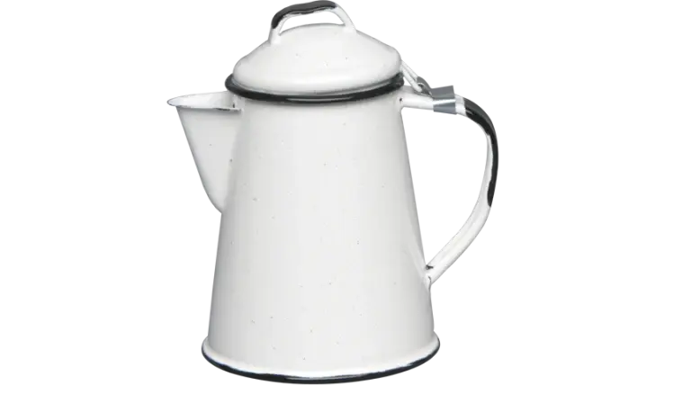 Cafetera ¾ Blanco Jaspeado Filo Negro #19508 Cinsa
