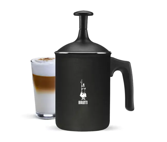 Cafetera Italiana Bialetti Aluminio Plástico con Espumador de Leche