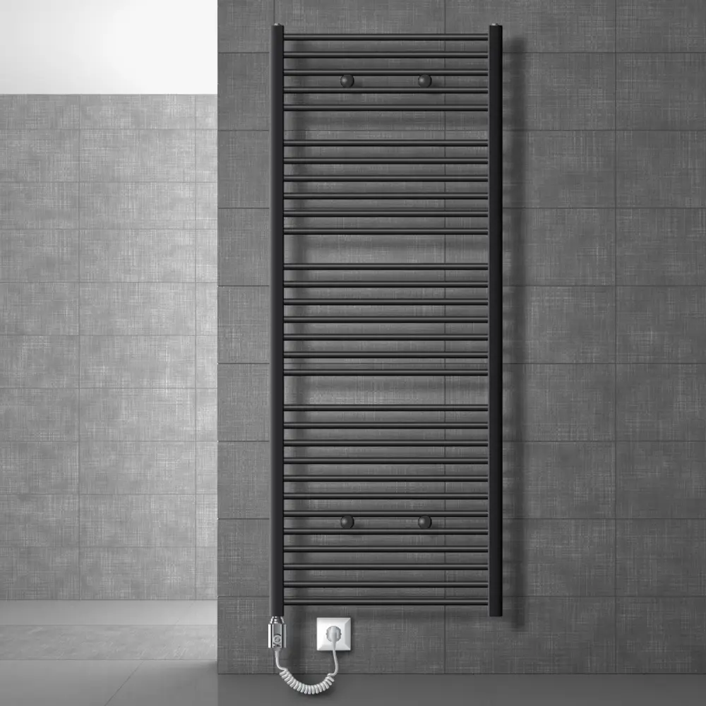 Con Certificación CE Radiador de baño 750 x 1800 mm antracita recto con elemento calefactor 900w