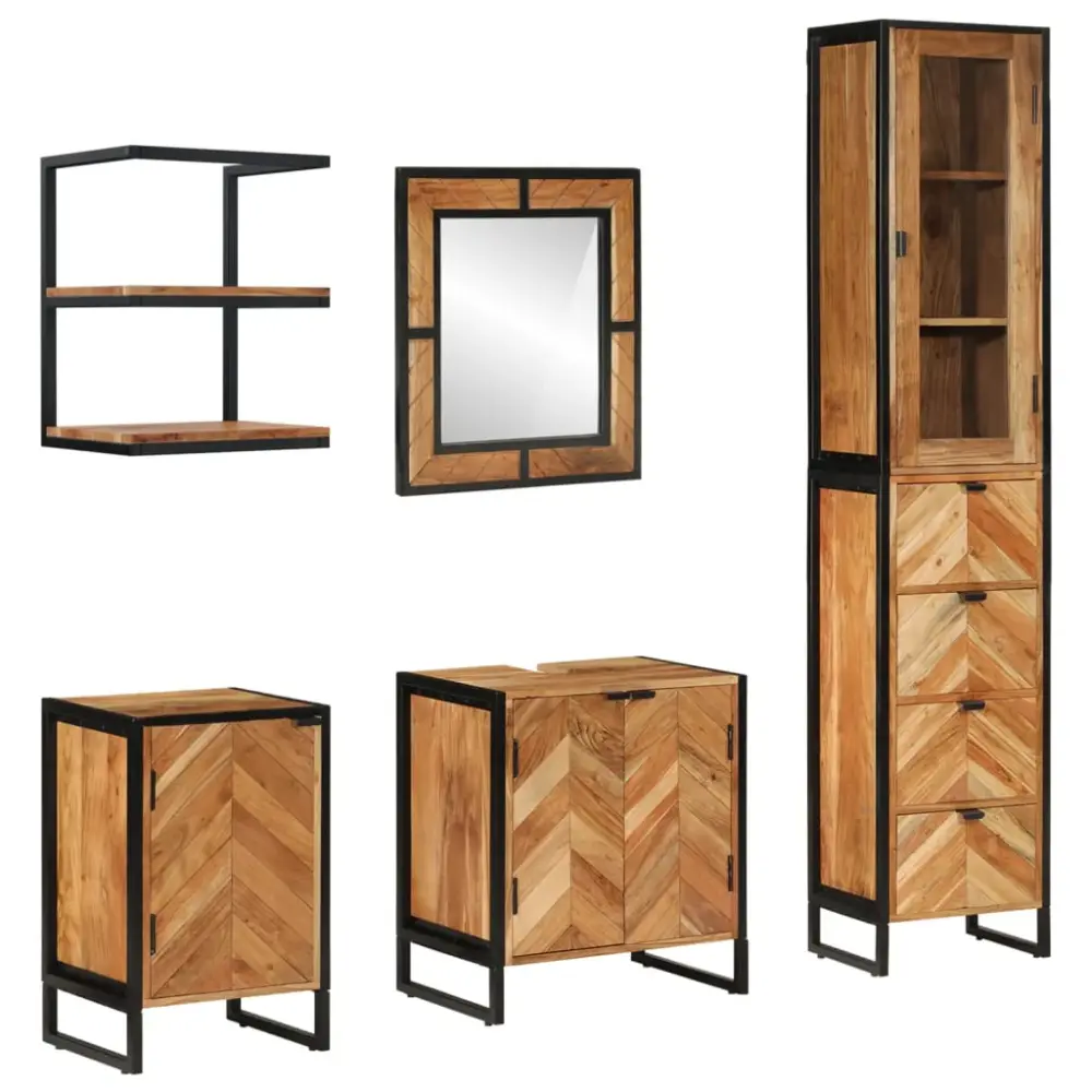 Conjunto de muebles de baño Rivulet | AcaciaNova Set de 4 Piezas