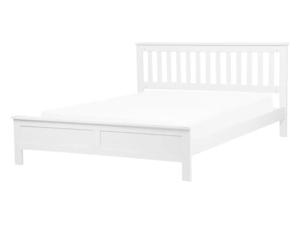 Cama madera de pino mayenne 140 x 200 cm blanco