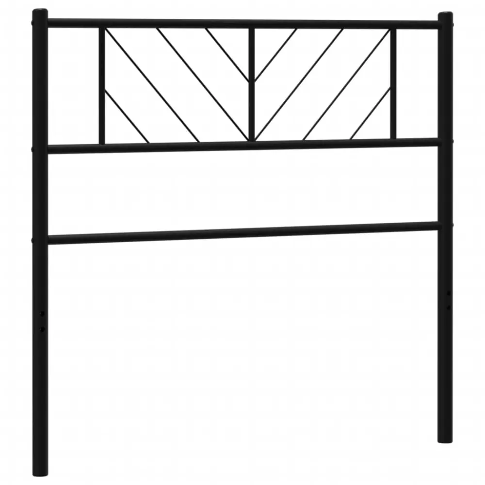 Armario Bajo vidaXL cabecero de acero negro 100 cm