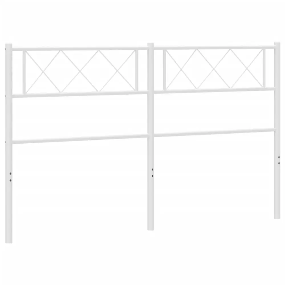 Armario Bajo vidaXL cabecero de metálico blanco 140 cm