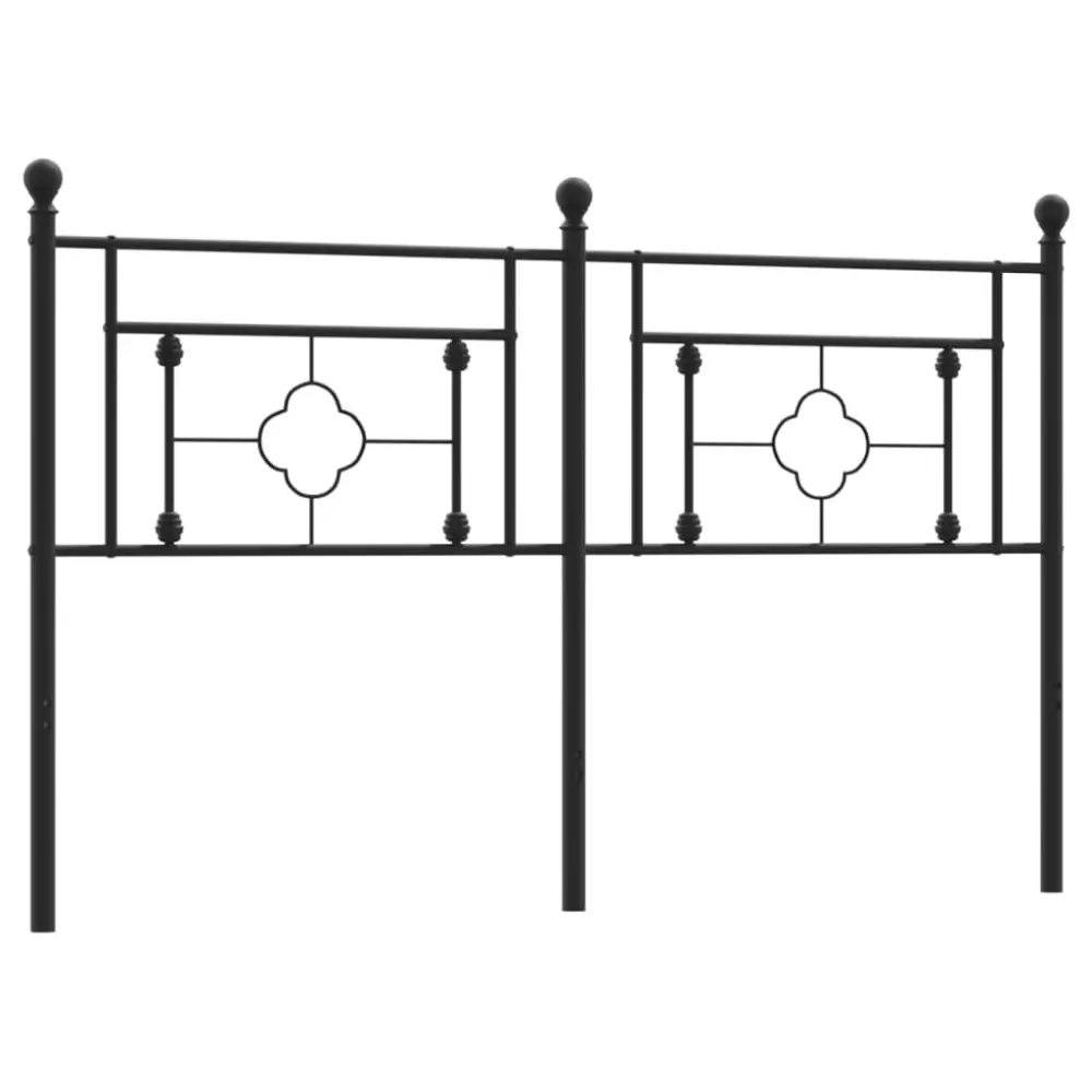 Armario Bajo vidaXL cabecero de metálico negro 150 cm