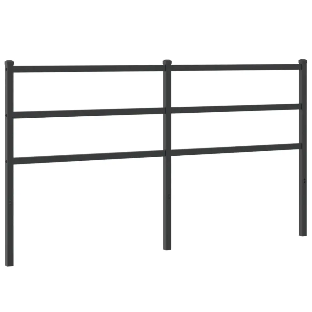 vidaXL cabecero de acero negro 150 cm con Bordes Redondeados