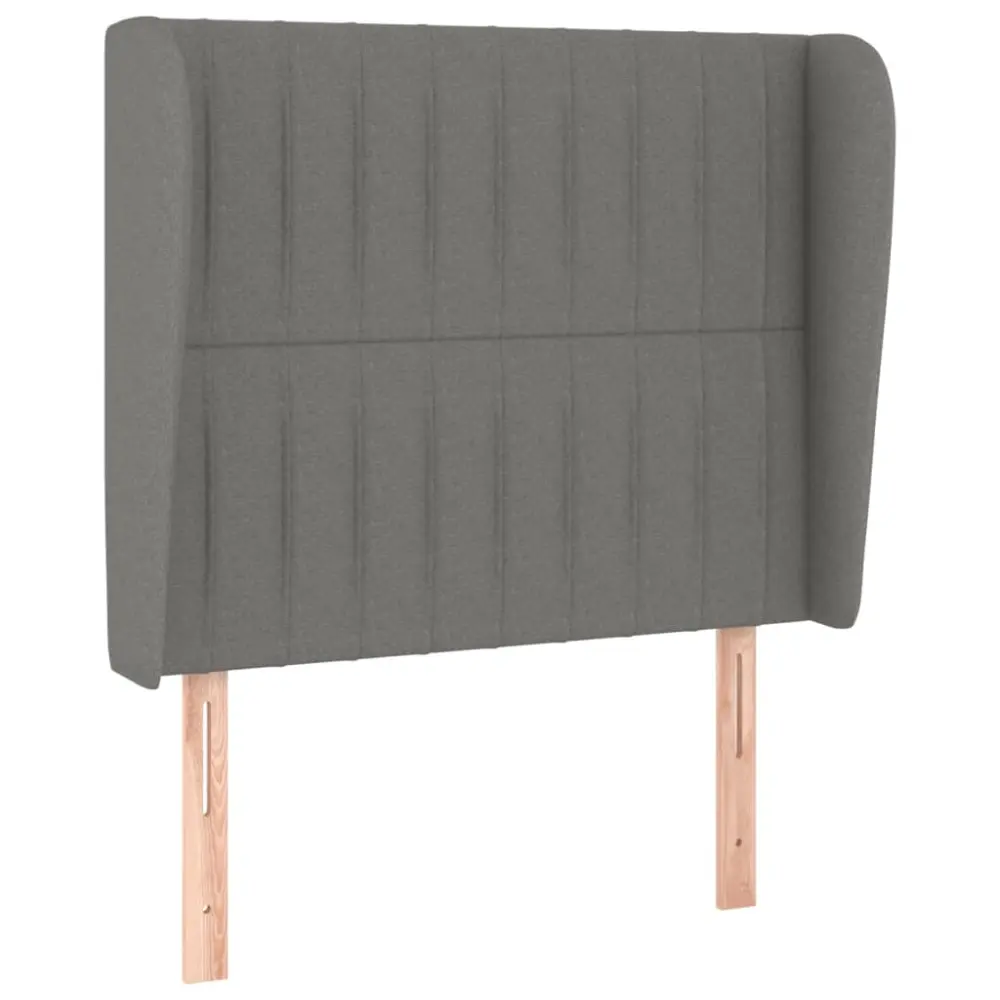 vidaXL cabecero con orejas de tela gris tenebroso 83x23x118/128 cm
