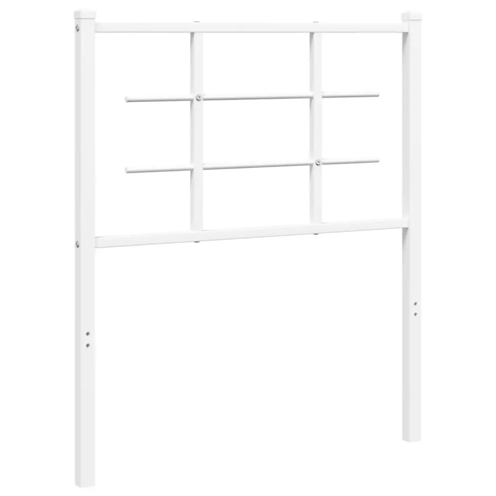 vidaXL cabecero de metálico blanco 75 cm Set Cama + Armario