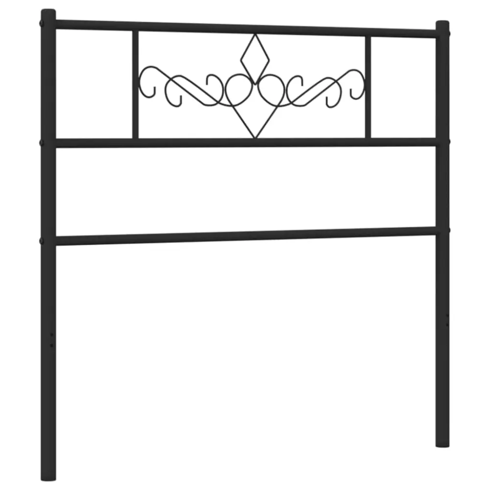 vidaXL cabecero de metálico negro 107 cm con Certificación de Seguridad