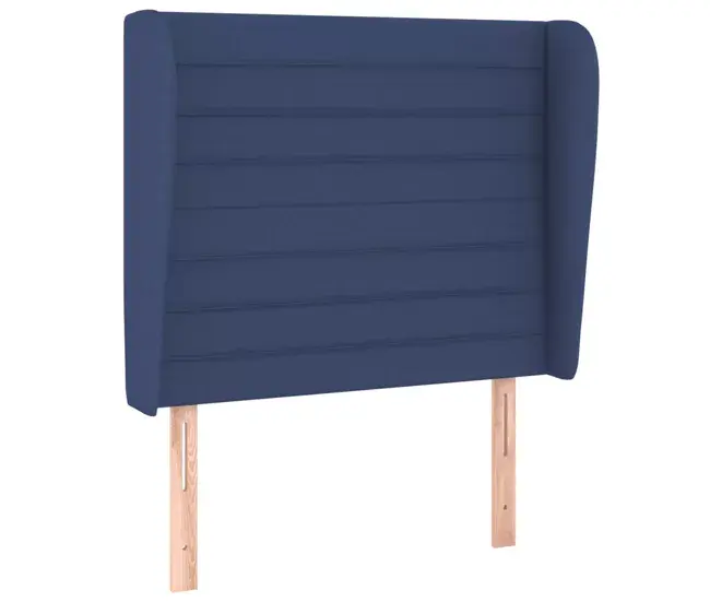Cabecero con orejas de tela gris turbio 83x23x118/128 cm