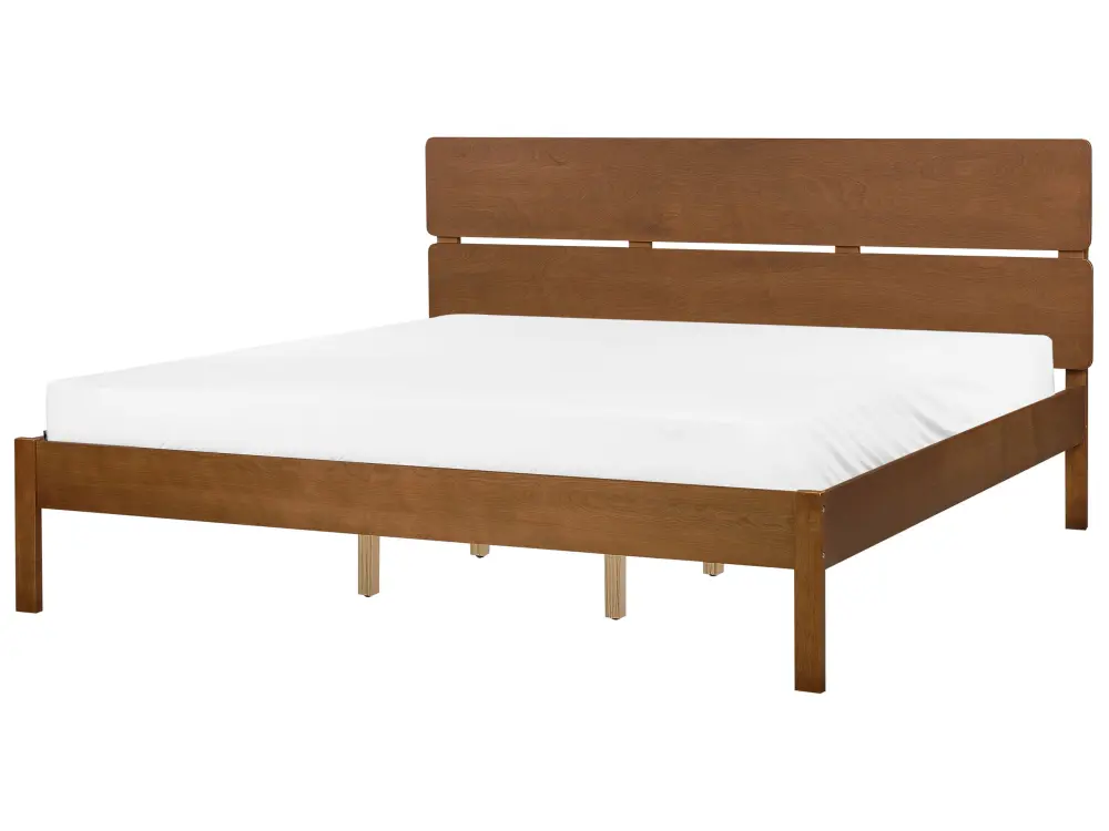 Cama madera boisset 180 x 200 cm marrón turbio