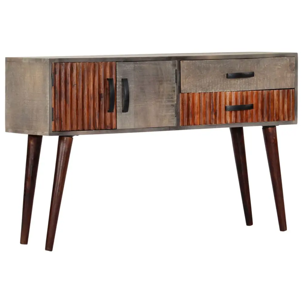 Wall table 120X35X75 cm Uniforme Rough Mango Wood Gray