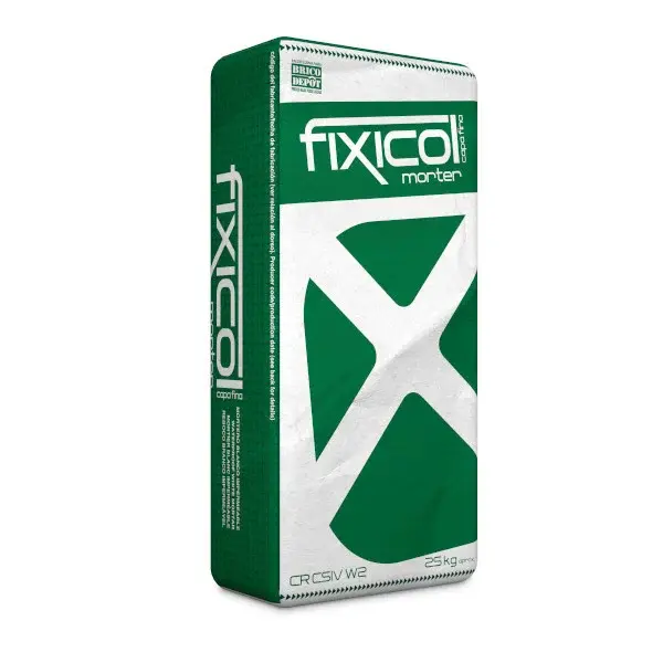 Mortero fixicol capa fina 25 kg blanco