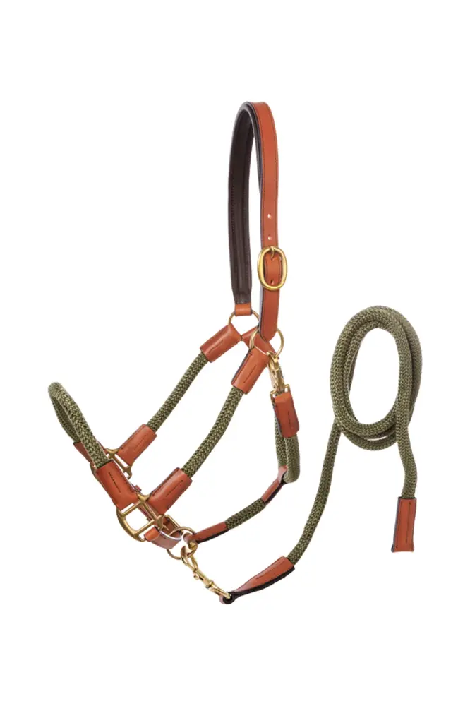 Cavo Cabezada de Cuadra de Cuerda con Ramal cognac/khaki P