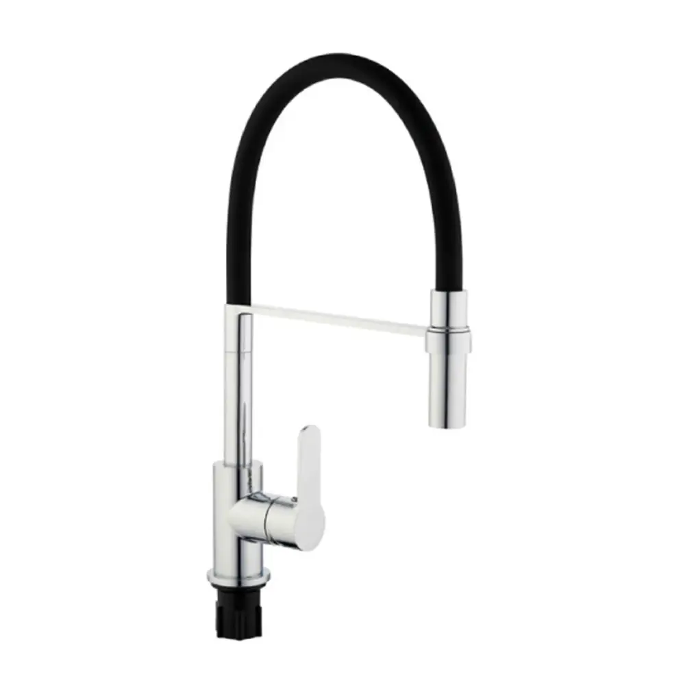 Miscelatore monocomando lavello con doccetta estraibile e canna flessibile modello Gave ottone