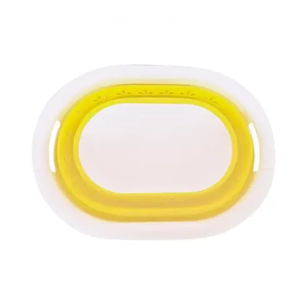 Cesta 7house plegable con asa amarillo/blanco 17L para Ropa Blanca y de Color