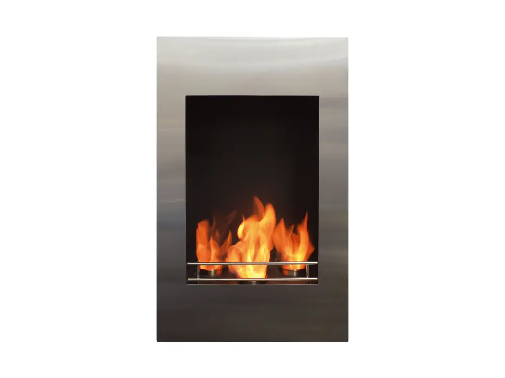 Chimenea de etanol de suelo diseño alargado en acero