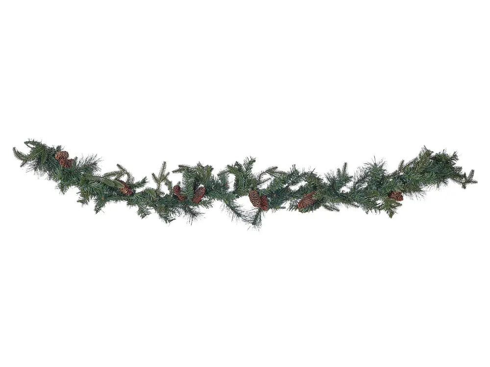 Pre-Lit Christmas Garland 180 cm Green KAMERUN