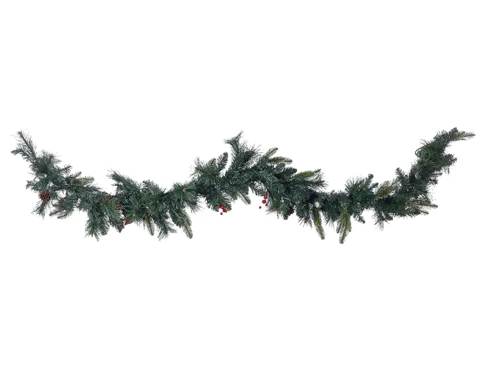 Pre-Lit Christmas Garland 180 cm Green WHITEHORN