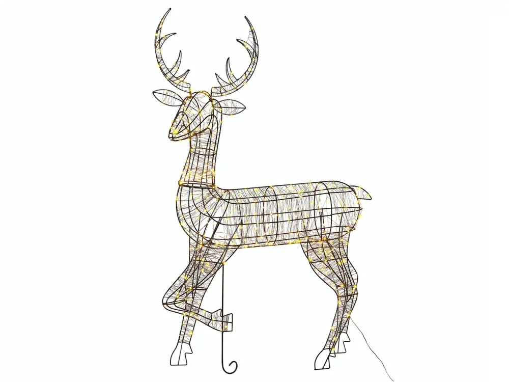 Outdoor LED Decoration Reindeer 128 cm Black MAHLATTI