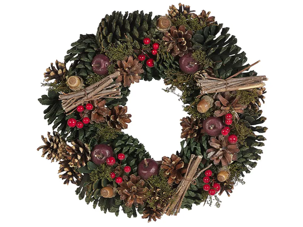 Decorative Christmas Wreath ⌀ 35 cm Green NURMES