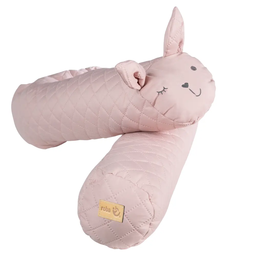 Letto serpente 'roba Style', bordo lettino con faccia di coniglio 'Lily', rosa, 170 cm