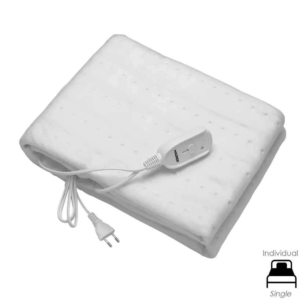 Colcha reversible Calientacamas Cama Individual 80 x 150 cm. 3 Niveles De Temperatura. Lavable