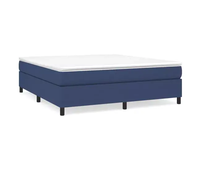 Cama box spring con colchón tela gris evidente 160x200 cm | Inflado Rápido | Plegable