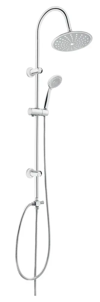 Columna de baño de ducha cómoda con cabezal de agua de lluvia redondo móvil