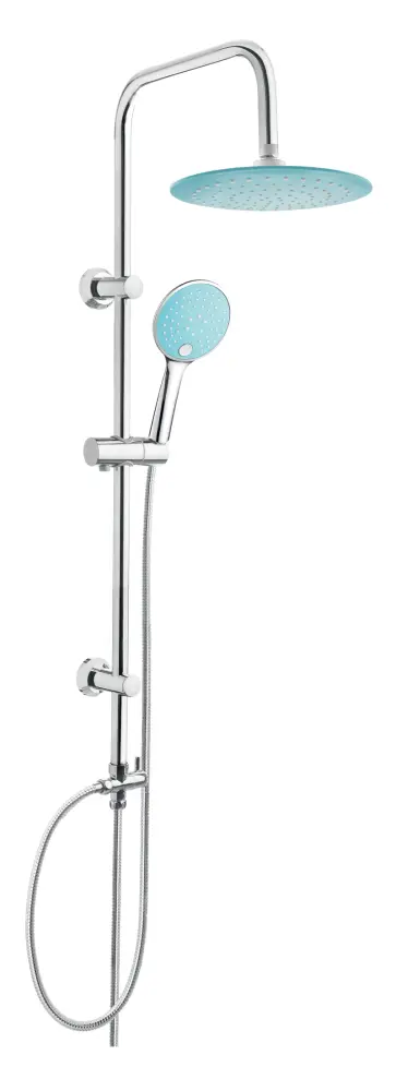 Columna baño lluvia acero inoxidable cromado baño lluvia color turquesa