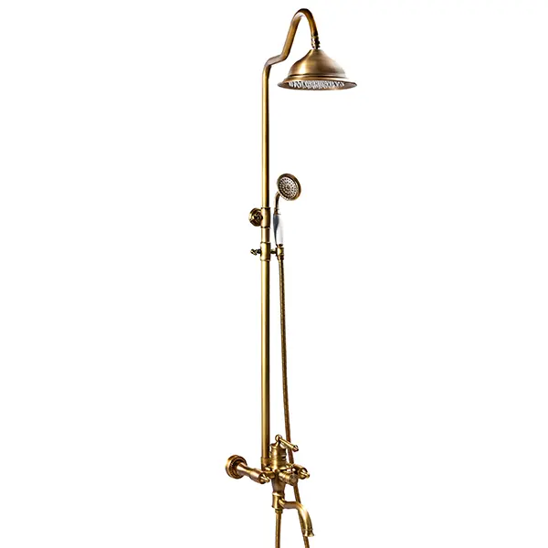 Columna de ducha para bañera retro, bronce