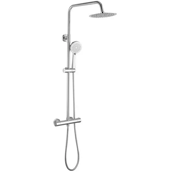 Columna de ducha oceanic - mezclador termostático - rociador alto redondo d