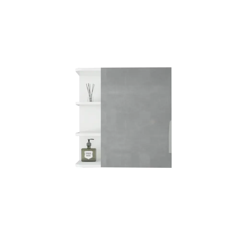Armario de baño con espejo 62x64x21 cm blanco Ml-design