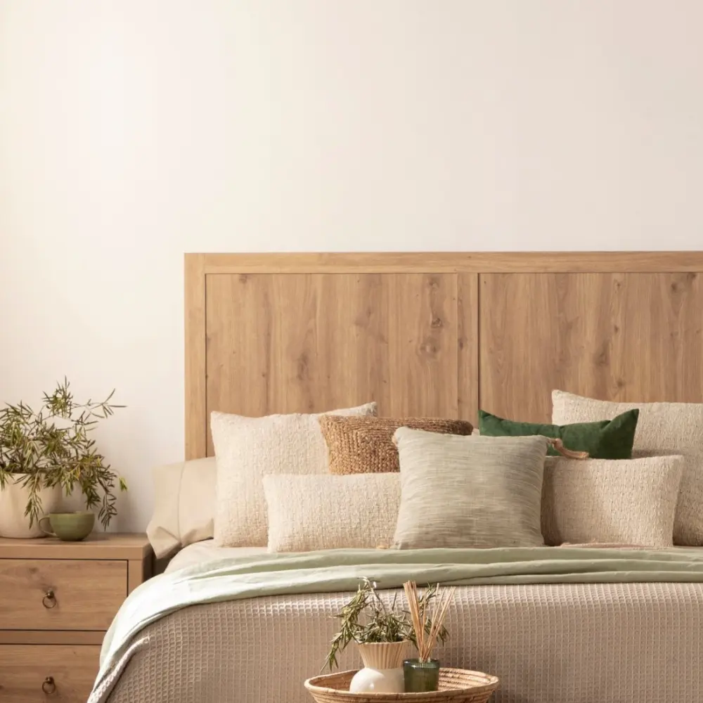Cabecero en madera color sin procesar para cama de 135, 150 y 160 livorno