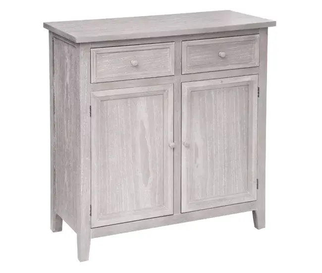 Cómoda y cajonera de 2 puertas Atmosphera. Color gris. Creado en madera. Dimensiones L. 80 x P. 34,5 x H. 85 cm.