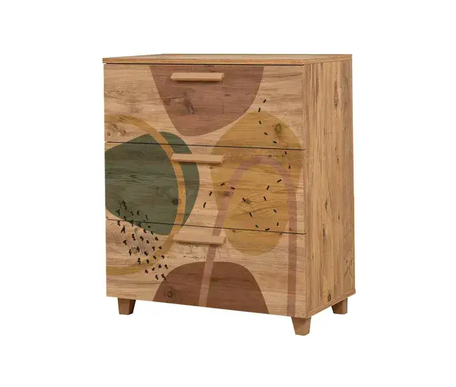 Premium de Madera Maciza Cajonera Dpetruzz, Cómoda multiusos, Cómoda de dormitorio, Gabinete con cajones, 80x43h95 cm, R...