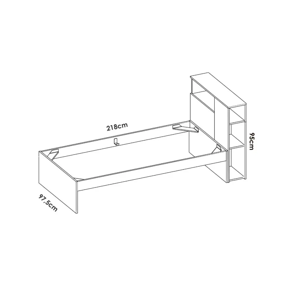 Cama Nido Conjunto de dormitorio Ten Pack 5 cama + escritorio blanco