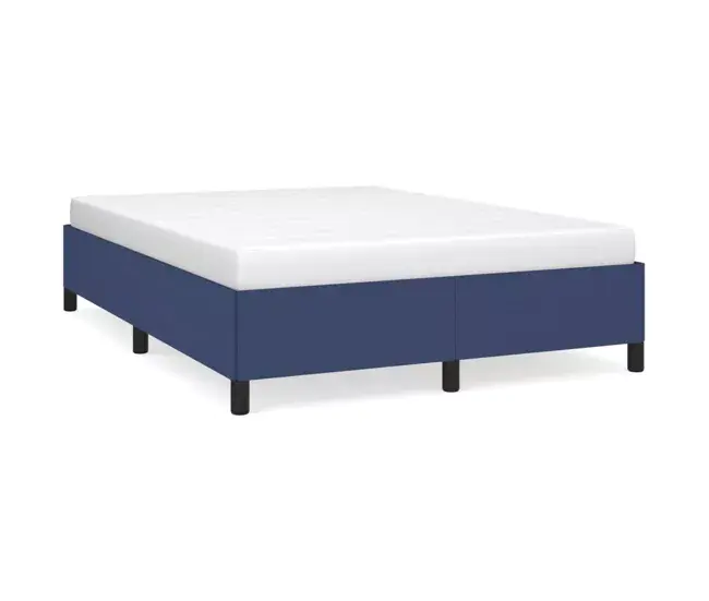 Cómoda de 5 Cajones Estructura de cama de tela color crema 140x190 cm