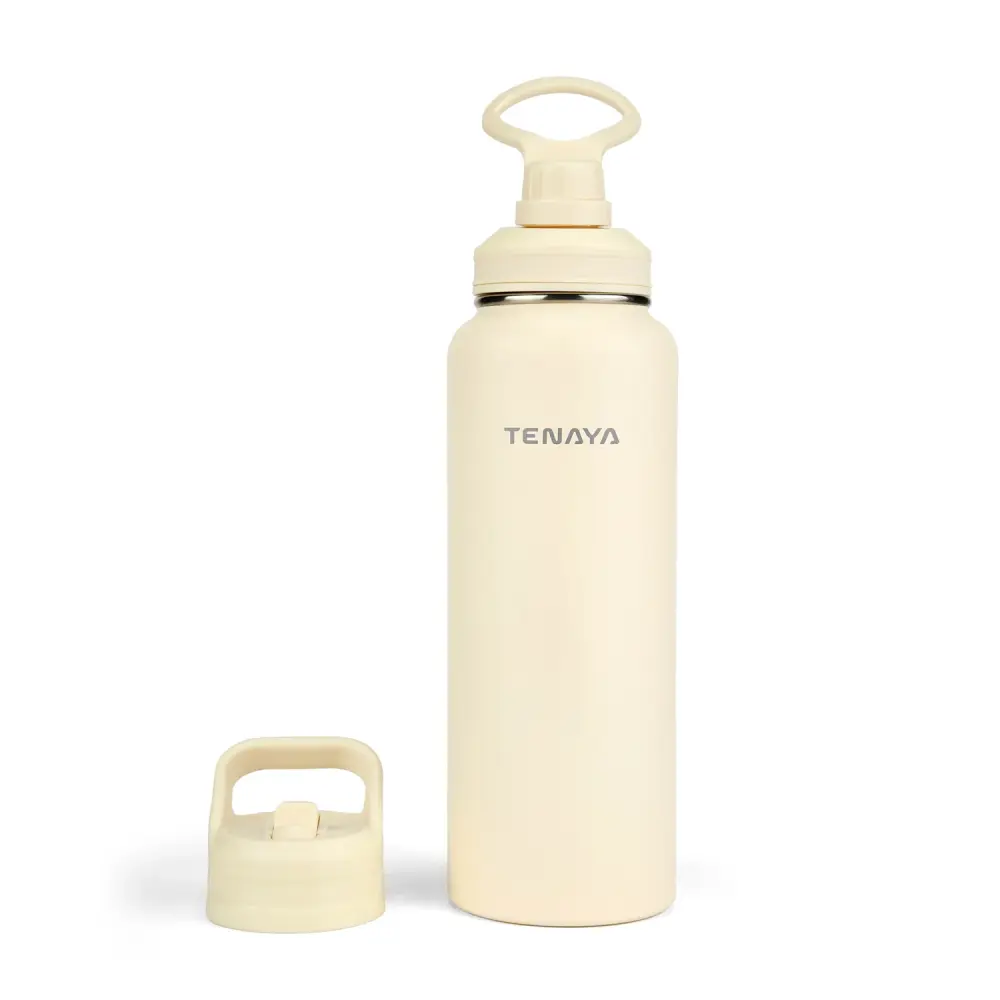 Botella Tenaya Tahoe 1200 ml – Acero Inoxidable Doble Pared al Despoblado con 2 Tapas Intercambiables