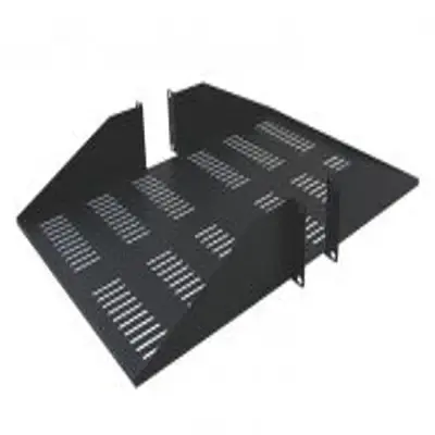 25 Inch Deep Vented Bottom Shelf Rack Bipartito Sided 2U (1-Pack)